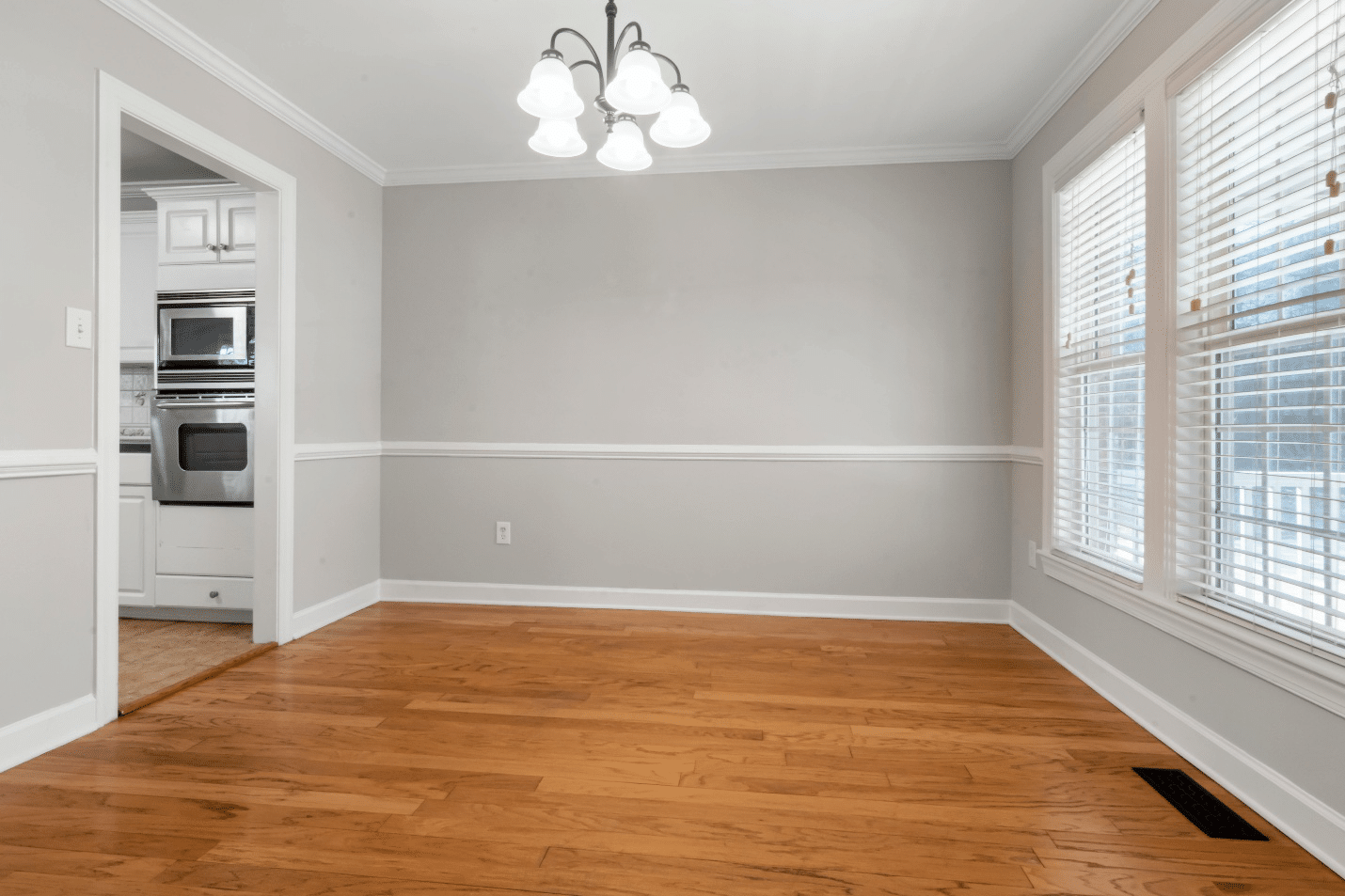 Hardwood floor in a lounge