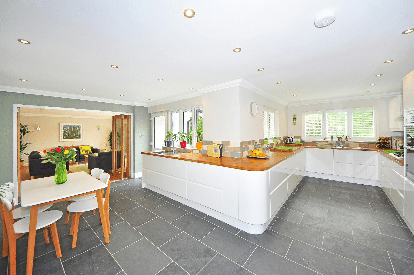 Clean kitchen floor