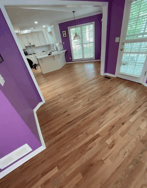Laminate flooring in a house