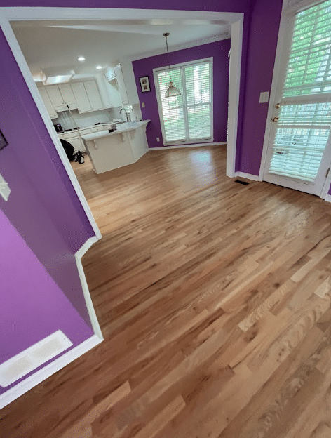 Laminate flooring in a house