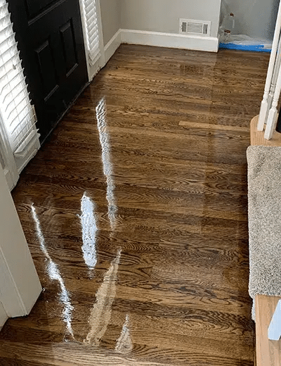 fresh and shiny wooden floor