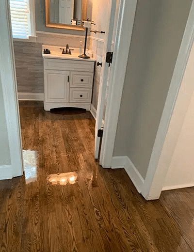 shiny wooden floor freshly cleaned