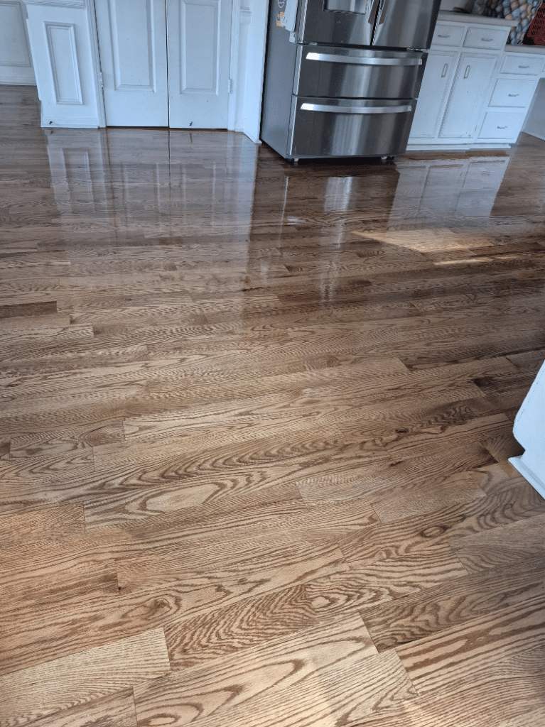 A flooring installation