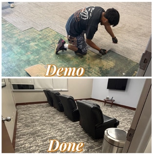 Carpet Flooring with Carpet Transformers