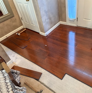 Engineered Wood Flooring with Carpet Transformers